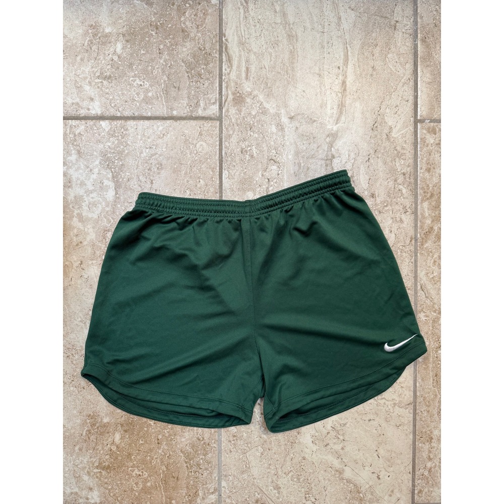 Nike Kids Dri-FIT Athletic Shorts Forest Green Soccer Gym Size Small
